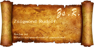 Zsigmond Rudolf névjegykártya
